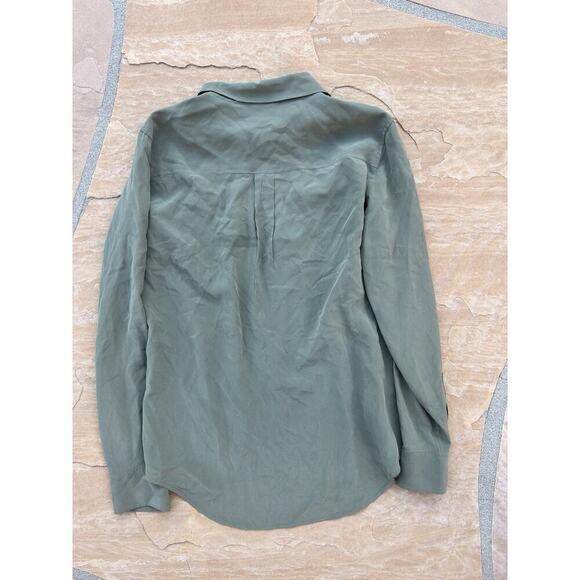 Equipment Femme Light Pink Slim Signature 100% Silk Button Up Blouse Shirt Small - Picture 4 of 4